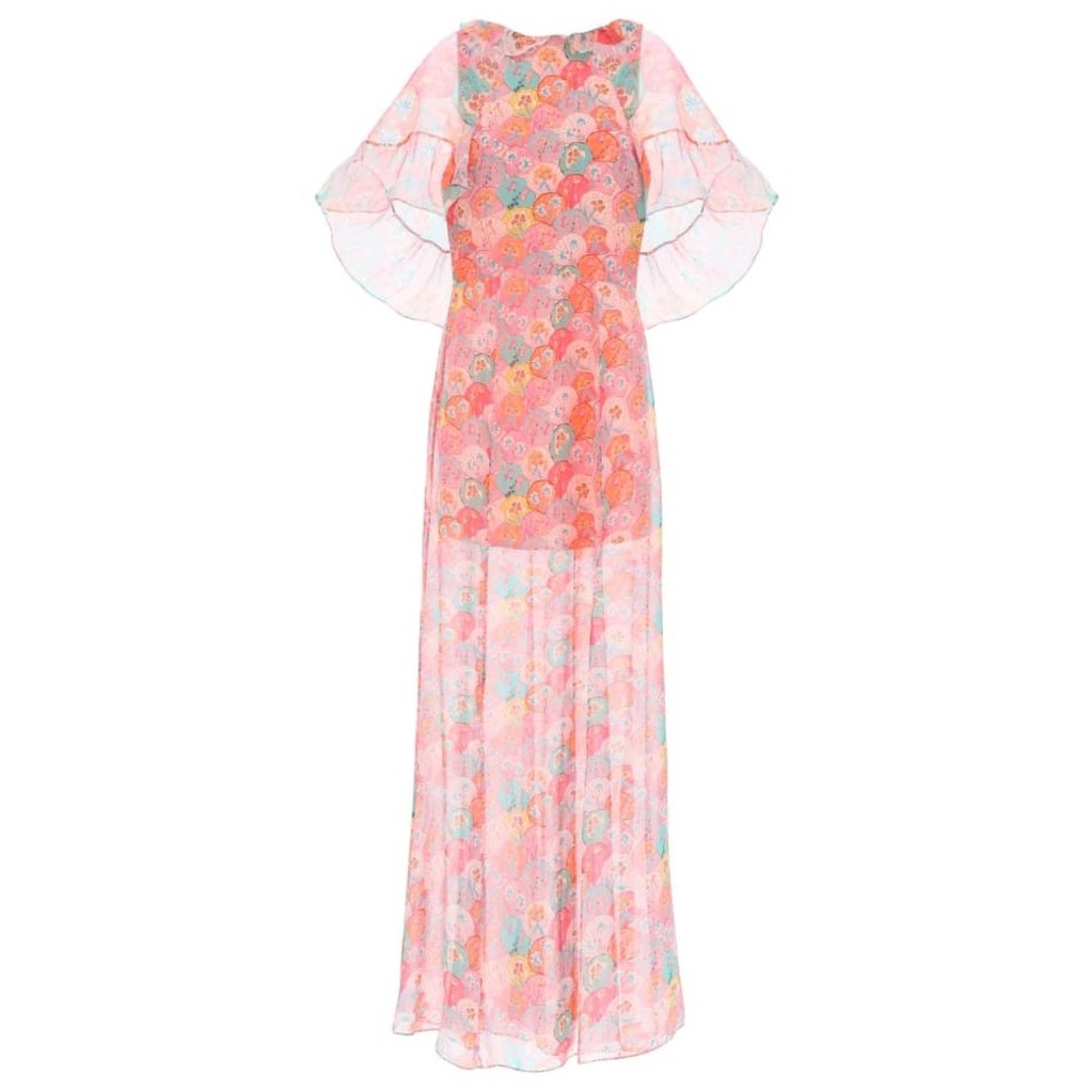 SALONI Multicolor Floral Long Sleeve Dress